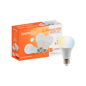 Paquete de 3 Focos LED Inteligentes, Wifi, Atenuables