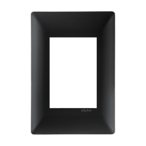 Placa Alpha Negra 3 Ventanas