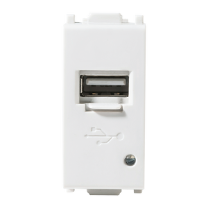 Toma Cargador USB 1.5A un modulo Blanco Alpha