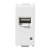 Toma Cargador USB 1.5A un modulo Blanco Alpha