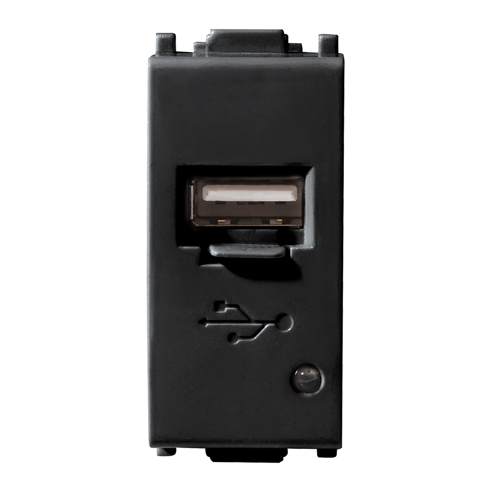 Toma Cargador USB 1.5A un modulo Blanco Alpha