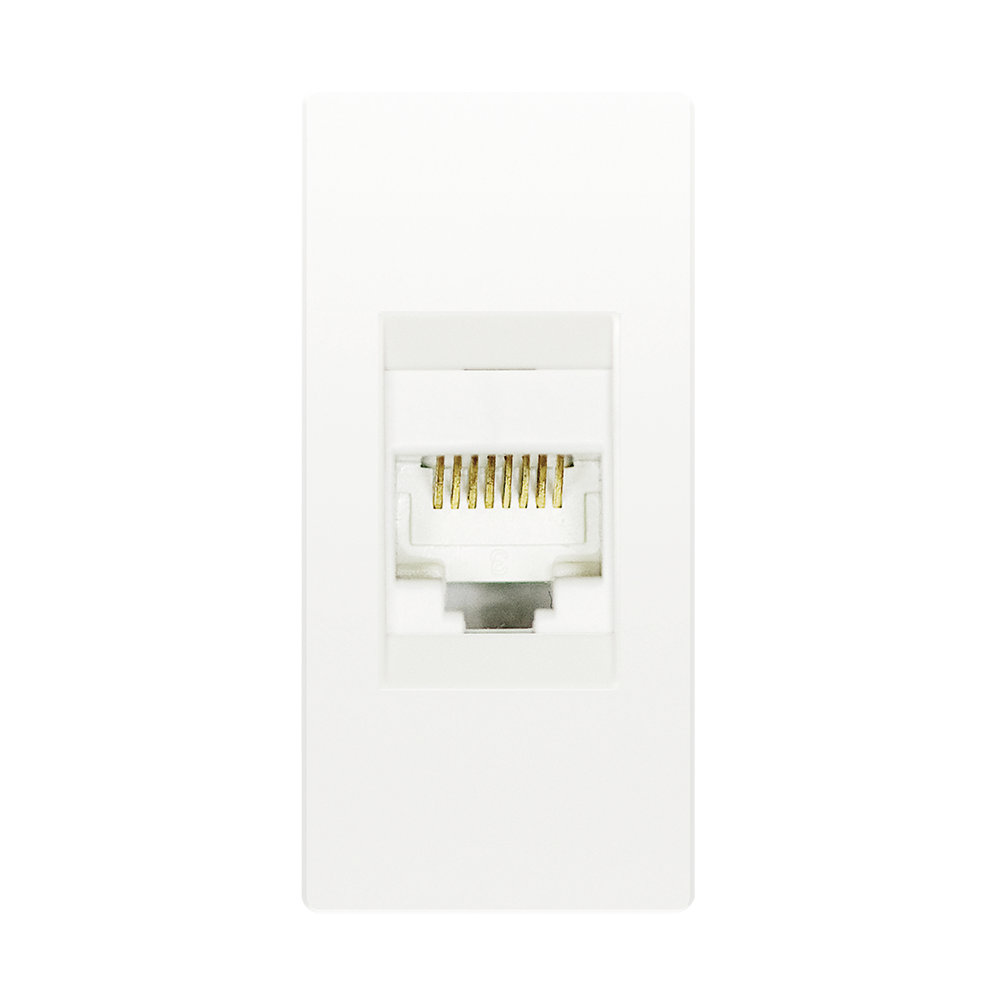 Toma Computo 8h rj45 cat5 Blanco UNNO