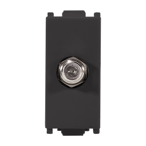Toma TV Coaxial Negro Alpha