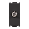 Toma TV Coaxial Negro Alpha
